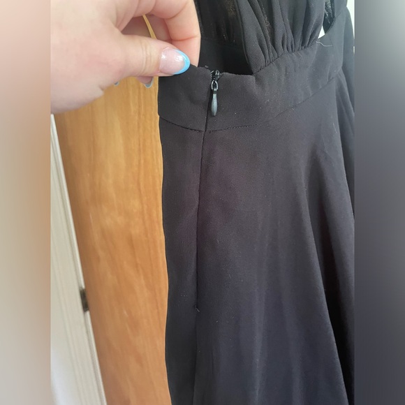 Forever 21 black mini skater dress with tie straps in size S - Picture 4 of 5